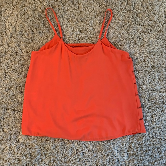 Sam Edelman Orange Tank With Rhinestone Details Women’s Size Small - Picture 5 of 10